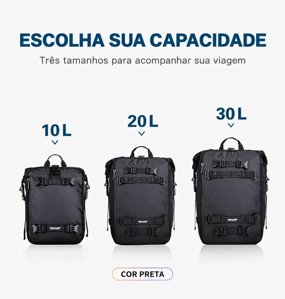 [MT21610B] Bolsa traseira para motocicleta de 10 litros
