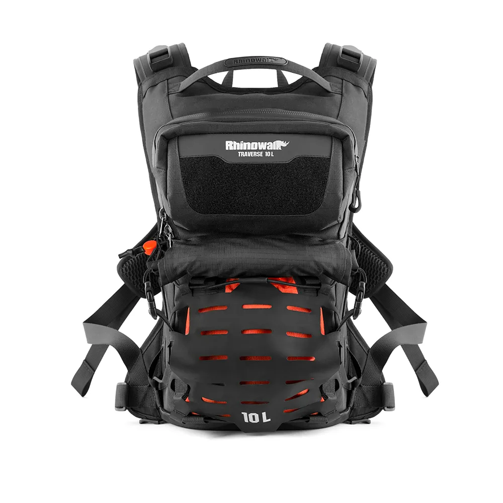 [MCY2602BK] Mochila de ciclismo Adventure de 10 litros Armação protetora ESA (Preto)